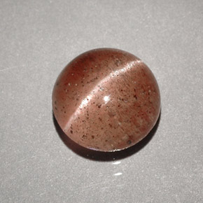 1.96캐럿 천연 브라운 Cat's Eye Scapolite, 투명한, 7.75 mm, 투명/반투명