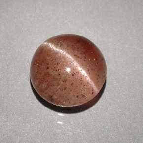 1.96캐럿 천연 브라운 Cat's Eye Scapolite, 투명한, 7.75 mm, 투명/반투명