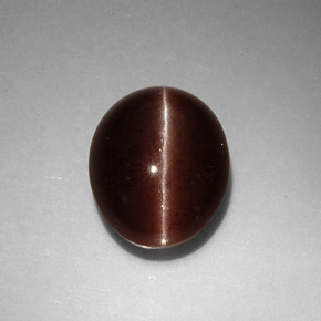 3.52캐럿 천연 브라운 Cat's Eye Scapolite, 타원형 컷, 10×8.4 mm, 불투명체