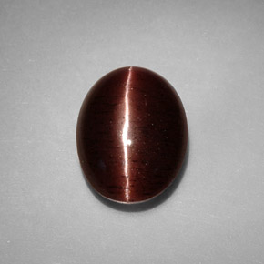 3.41캐럿 천연 브라운 Cat's Eye Scapolite, 타원형 컷, 10.5×8.1 mm, 불투명체