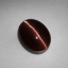3.41캐럿 천연 브라운 Cat's Eye Scapolite, 타원형 컷, 10.5×8.1 mm, 불투명체
