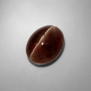 8.31캐럿 천연 브라운 Cat's Eye Scapolite, 타원형 컷, 13.4×10.3 mm, 투명한