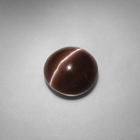 5.82캐럿 천연 다크 브라운 Cat's Eye Scapolite, 라운드 컷, 10.58 mm, 투명한