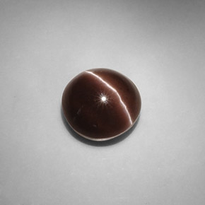 5.82캐럿 천연 다크 브라운 Cat's Eye Scapolite, 라운드 컷, 10.58 mm, 투명한