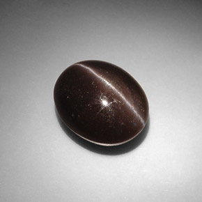 8.66캐럿 천연 다크 브라운 Cat's Eye Scapolite, 타원형 컷, 13.6×11.1 mm, 투명한