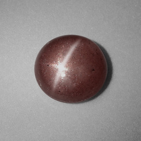 1.54캐럿 천연 브라운 Cat's Eye Scapolite, 라운드 컷, 7.62 mm, 불투명체