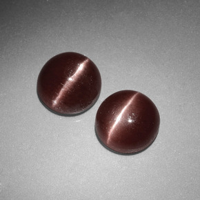 캐럿 천연 갈색 캣츠아이 스카폴라이트 보석, 라운드 컷, 불투명체