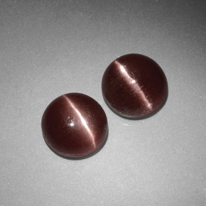 캐럿 천연 갈색 캣츠아이 스카폴라이트 보석, 라운드 컷, 불투명체