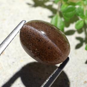 4.55캐럿 천연 딥 오렌지 브라운 Cat's Eye Scapolite, 타원형 컷, 10.7×7.9 mm, 투명한