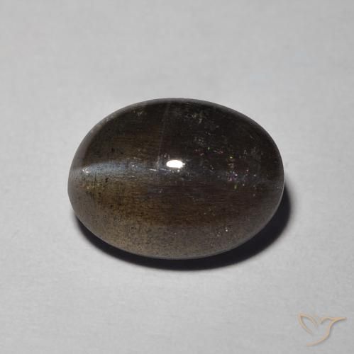 2.94ct 자연스러운 갈색 캣츠아이 스카폴라이트, 타원형, 투명한