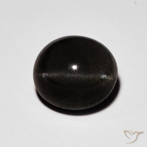 2.70ct 자연스러운 검은색 캣츠아이 스카폴라이트, 타원형, 투명한