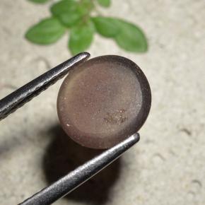 1.76캐럿 천연 붉은빛 브라운 Cat's Eye Scapolite, 라운드 컷, 8.36 mm, 투명한