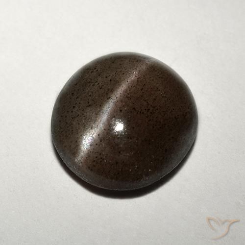 1.50캐럿 천연 미디엄 브라운 Cat's Eye Scapolite, 라운드 컷, 7.71 mm, 투명한