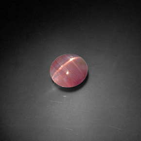 1.04캐럿 천연 핑크 로즈 Cat's Eye Tourmaline, 투명한, 6.6×6.3 mm, 투명/반투명