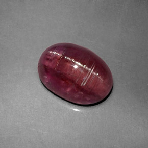 2.61캐럿 천연 핑크 로즈 Cat's Eye Tourmaline, 투명한, 9.8×7.1 mm, 투명/반투명