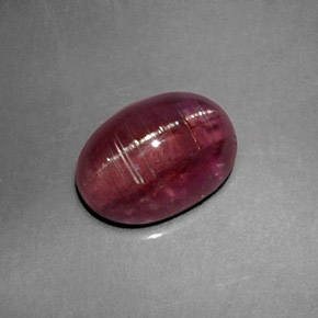 2.61캐럿 천연 핑크 로즈 Cat's Eye Tourmaline, 투명한, 9.8×7.1 mm, 투명/반투명