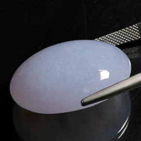 42.00캐럿 천연 라벤더 블루 옥수, 투명한, 투명/반투명