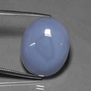 40.37캐럿 천연 라벤더 블루 칼세도니, 투명한, 25.1×20.3 mm, 투명/반투명