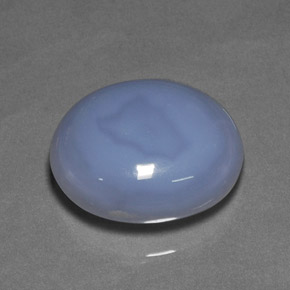 40.37캐럿 천연 라벤더 블루 칼세도니, 투명한, 25.1×20.3 mm, 투명/반투명