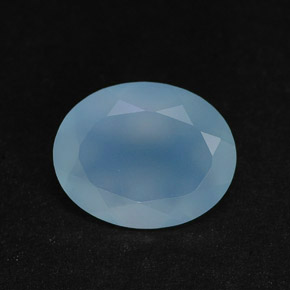 2.25캐럿 천연 블루 칼세도니, 투명한, 10.3×8.3 mm, 투명/반투명