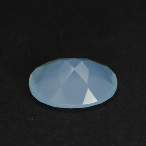 2.25캐럿 천연 블루 칼세도니, 투명한, 10.3×8.3 mm, 투명/반투명