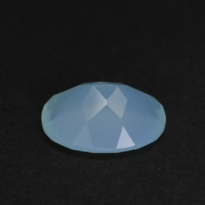 2.25캐럿 천연 블루 칼세도니, 투명한, 10.2×8.2 mm, 투명/반투명