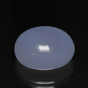 12.69캐럿 천연 라벤더 블루 칼세도니, 타원형 컷, 16.5×14 mm, 투명한