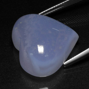 40.12캐럿 천연 라벤더 블루 칼세도니, 투명한, 24.8×22 mm, 투명/반투명