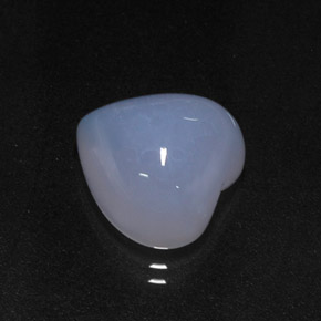 7.02캐럿 천연 라벤더 블루 칼세도니, 하트 모양, 12.3×12.3 mm, 투명한
