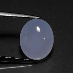 3.90캐럿 천연 라벤더 블루 칼세도니, 투명한, 10.9×8.9 mm, 투명/반투명