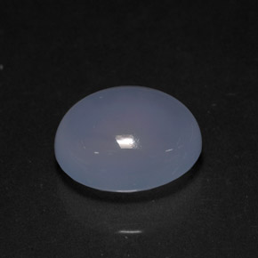 3.90캐럿 천연 라벤더 블루 칼세도니, 투명한, 10.9×8.9 mm, 투명/반투명