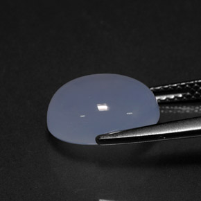 4.20캐럿 천연 라벤더 블루 칼세도니, 투명한, 11×9 mm, 투명/반투명