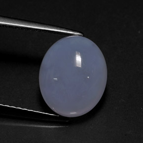 4.69캐럿 천연 라벤더 블루 칼세도니, 투명한, 11.1×9.1 mm, 투명/반투명