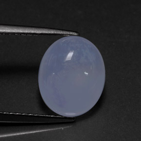 4.03캐럿 천연 라벤더 블루 칼세도니, 투명한, 11.1×9.1 mm, 투명/반투명