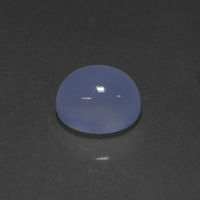 5.09캐럿 천연 라벤더 블루 칼세도니, 투명한, 10.9×9 mm, 투명/반투명