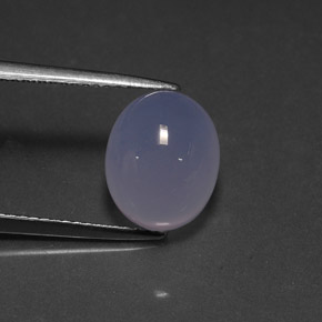 5.27캐럿 천연 라벤더 블루 칼세도니, 투명한, 11.1×9 mm, 투명/반투명