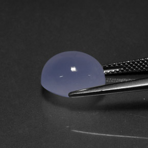 5.27캐럿 천연 라벤더 블루 칼세도니, 투명한, 11.1×9 mm, 투명/반투명