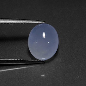4.73캐럿 천연 라벤더 블루 칼세도니, 투명한, 11×9.1 mm, 투명/반투명