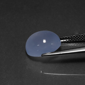 4.73캐럿 천연 라벤더 블루 칼세도니, 투명한, 11×9.1 mm, 투명/반투명