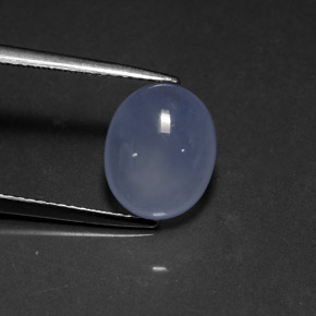 4.23캐럿 천연 라벤더 블루 칼세도니, 투명한, 11.1×9.1 mm, 투명/반투명