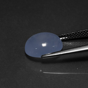 4.23캐럿 천연 라벤더 블루 칼세도니, 투명한, 11.1×9.1 mm, 투명/반투명
