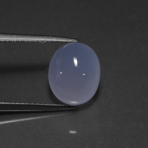 4.75캐럿 천연 라벤더 블루 칼세도니, 투명한, 10.9×9 mm, 투명/반투명