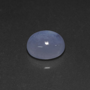 4.27캐럿 천연 라벤더 블루 칼세도니, 투명한, 10.9×9 mm, 투명/반투명