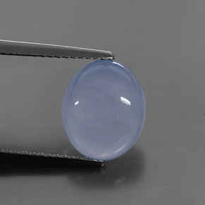 3.58캐럿 천연 라벤더 블루 칼세도니, 투명한, 10.9×9.1 mm, 투명/반투명