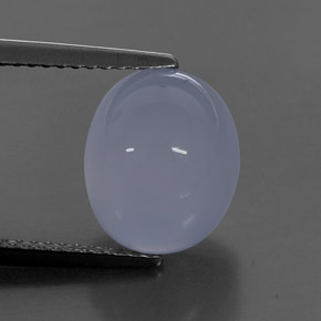 5.03캐럿 천연 라벤더 블루 칼세도니, 투명한, 11.1×9.1 mm, 투명/반투명