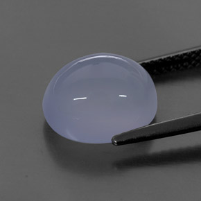 5.03캐럿 천연 라벤더 블루 칼세도니, 투명한, 11.1×9.1 mm, 투명/반투명
