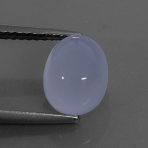 2.70캐럿 천연 라벤더 블루 칼세도니, 투명한, 9×7.1 mm, 투명/반투명