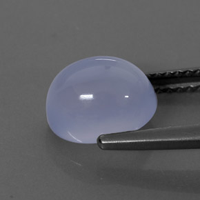 2.70캐럿 천연 라벤더 블루 칼세도니, 투명한, 9×7.1 mm, 투명/반투명