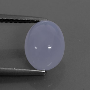 2.42캐럿 천연 라벤더 블루 칼세도니, 투명한, 9.1×7.1 mm, 투명/반투명