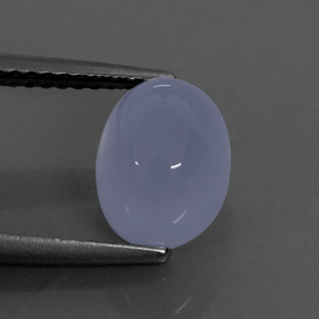 2.72캐럿 천연 라벤더 블루 칼세도니, 투명한, 8.8×6.9 mm, 투명/반투명